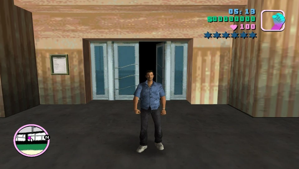 Grand Theft Auto: Vice City "Скин с синей рубашкой и черными штанами"