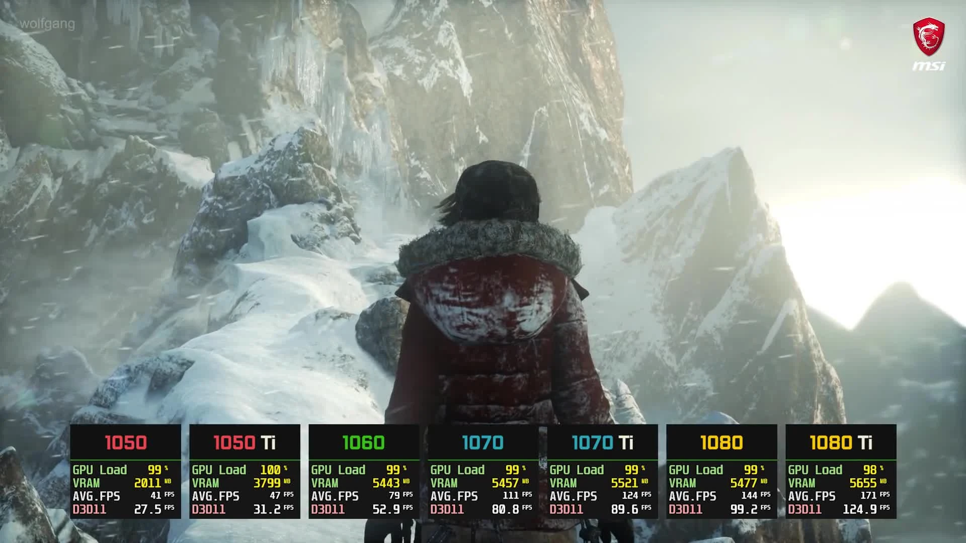 Rise of the Tomb Raider GTX 1050 vs. 1050 Ti vs. 1060 vs. 1070 vs. 1070 Ti vs. 1080 vs. 1080 Ti