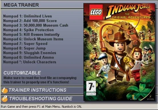 LEGO Indiana Jones: Трейнер (+11) [1.0]