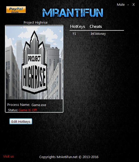 Project Highrise: Трейнер/Trainer (+1:Деньги / Money) [1.0.1] {MrAntiFun}