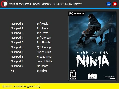 Mark of the Ninja - Special Edition: Трейнер/Trainer (+11) [v1.0 (28.09.13)] [PC | RePack от R.G. Catalyst] {Enjoy}