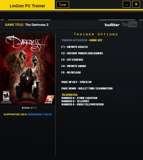 The Darkness 2: Трейнер/Trainer (+9) [1.1: Win 10] {LinGon}
