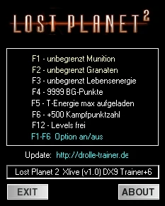 Lost Planet 2: Трейнер (+6) [1.0 - DX9] {drolle}