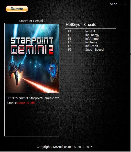 Starpoint Gemini 2: Трейнер/Trainer (+6) [1.3002] {MrAntiFun}