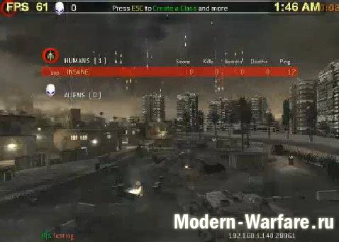 Modern Warfare 2 "Aliens Mod v2.2 / Люди против пришельцев)"