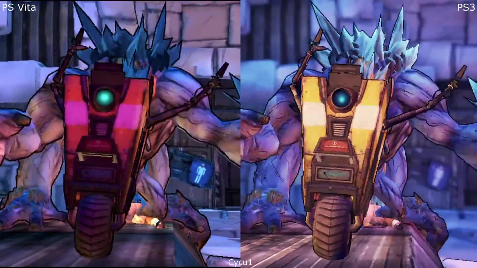 Borderlands 2 PS Vita vs PS3 Сравнение графики