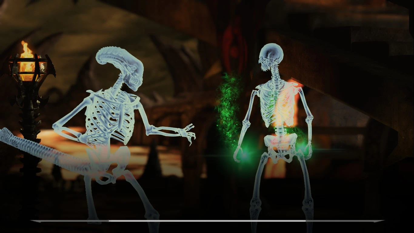 Mortal Kombat X "skins skeletons alien and Quanchi"