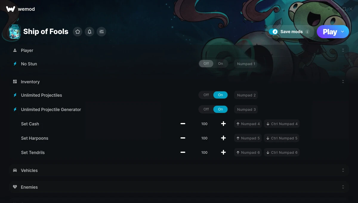 Ship of Fools "Трейнер +12" [UPD: 21.05.2025] {GreenHouse / WeMod}
