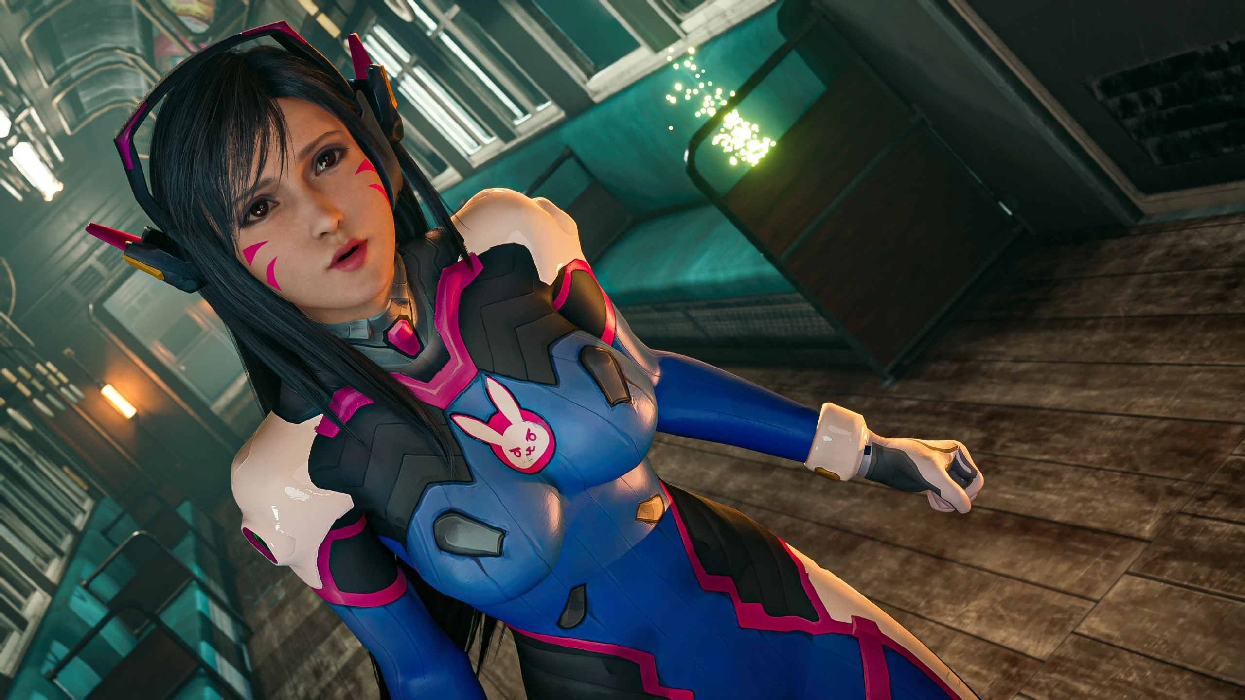 Final Fantasy 7 Remake "Тифа в костюме D.Va из Overwatch"