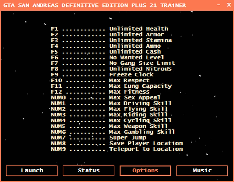 Grand Theft Auto: San Andreas The Definitive Edition "Трейнер +21" [Razor1911] {PLAYMAGiC}