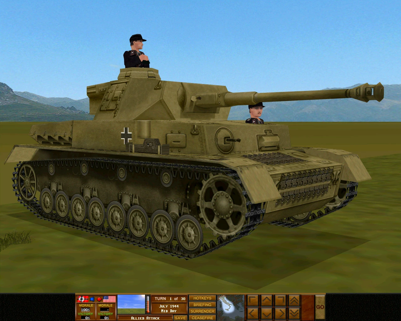 Combat Mission: Afrika Korps "Green Overspray Pz IV G Mid"