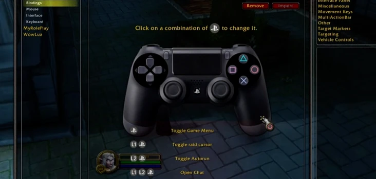 Демонстрация игры с геймпада в альфу World of Warcraft: Shadowlands