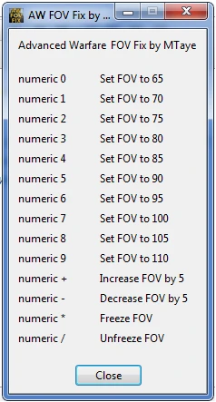 Call of Duty: Advanced Warfare "FOV changer. Для изменения угла обзора."