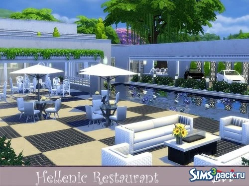 Sims 4 "Ресторан Hellenic от evi"