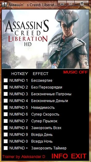 Assassin’s Creed ~ Liberation HD: Трейнер/Trainer (+11) [1.0] {Aleksander D}