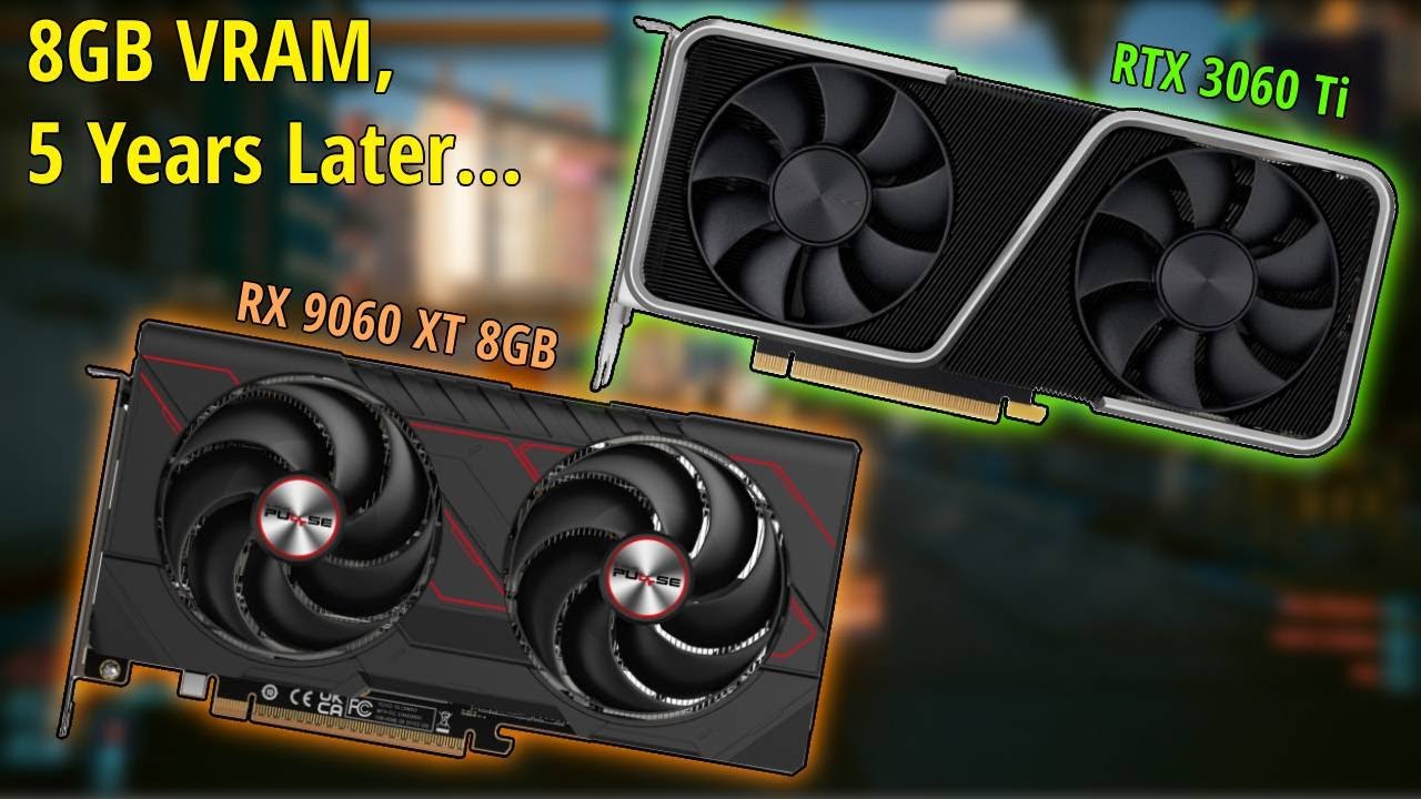 Видеокарту Radeon RX 9060 XT на 8 ГБ 2025 года выпуска сравнили с пятилетней GeForce RTX 3060 Ti