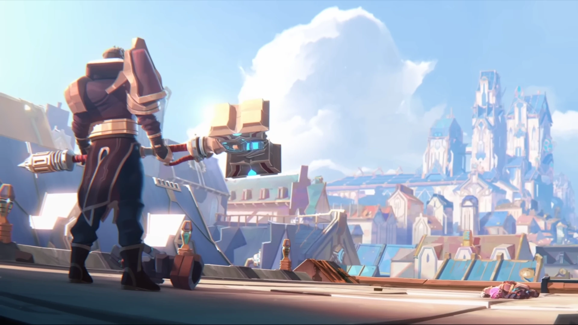 Создатели "Аркейн" опубликовали тестовую зарисовку сериала в виде эпичной битвы Вай и Джейса