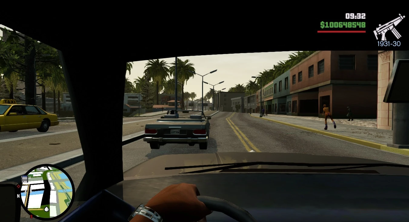 Grand Theft Auto: The Trilogy (San Andreas) "Вид от первого лица в машине"