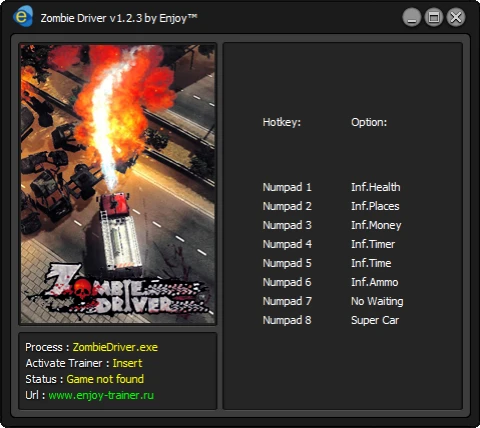 Zombie Driver : Trainer/Трейнер [v1.2.3][Enjoy][ENJ]
