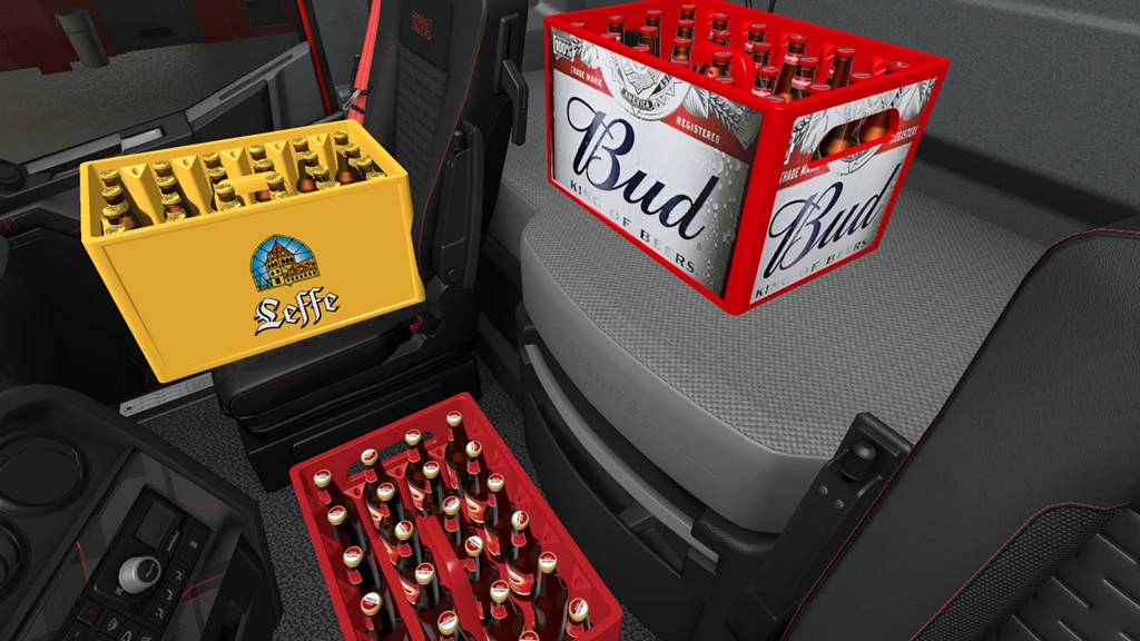 Euro Truck Simulator 2 "Новый аксессуар в кабину Ящики с пивом" [1.53]