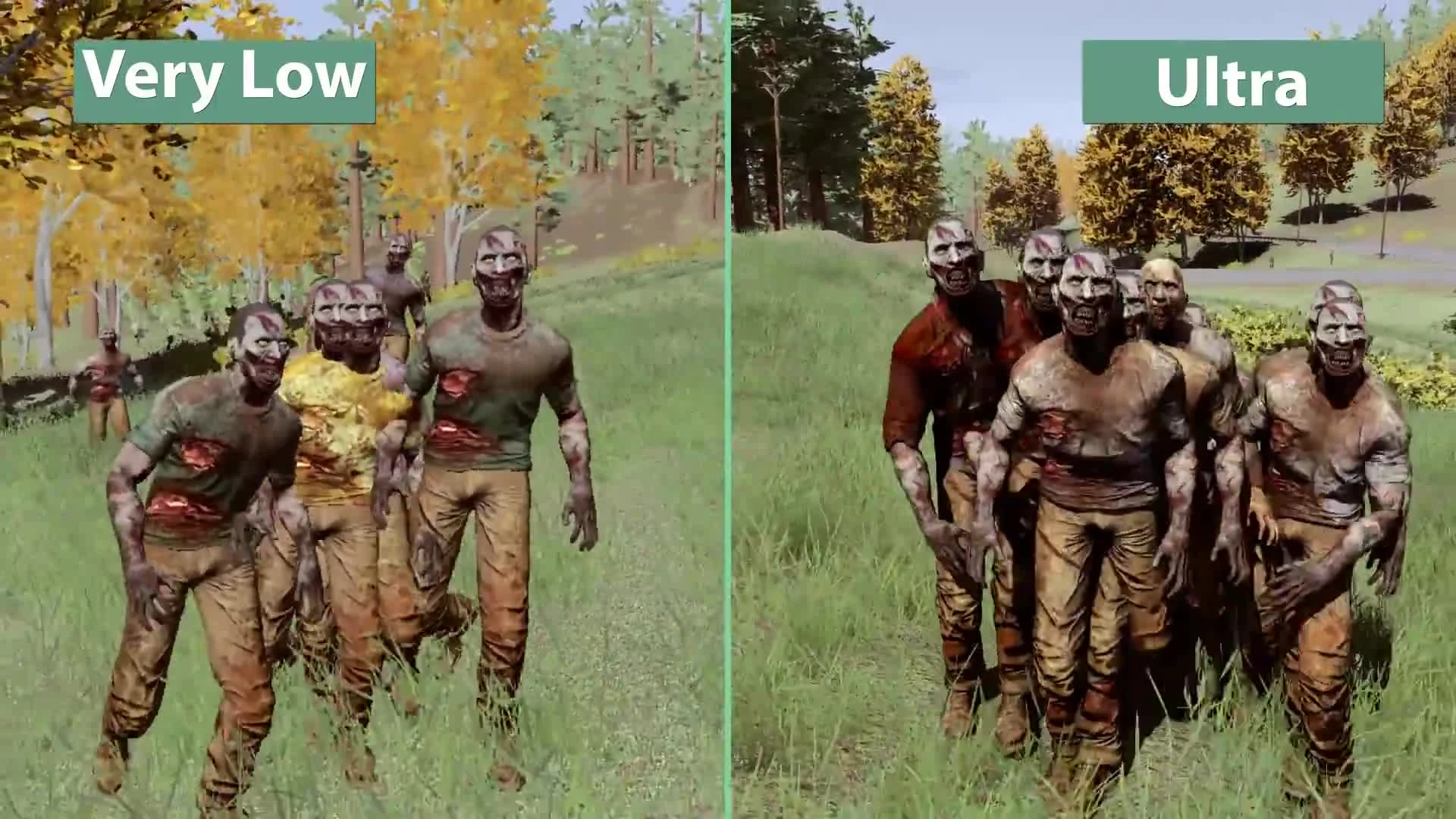 H1Z1 (Alpha) "Сравнение версий для PC Low vs. Ultra"