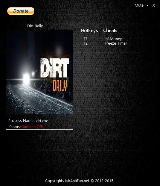 Dirt Rally: Трейнер/Trainer (+2) [1.02] {MrAntiFun}