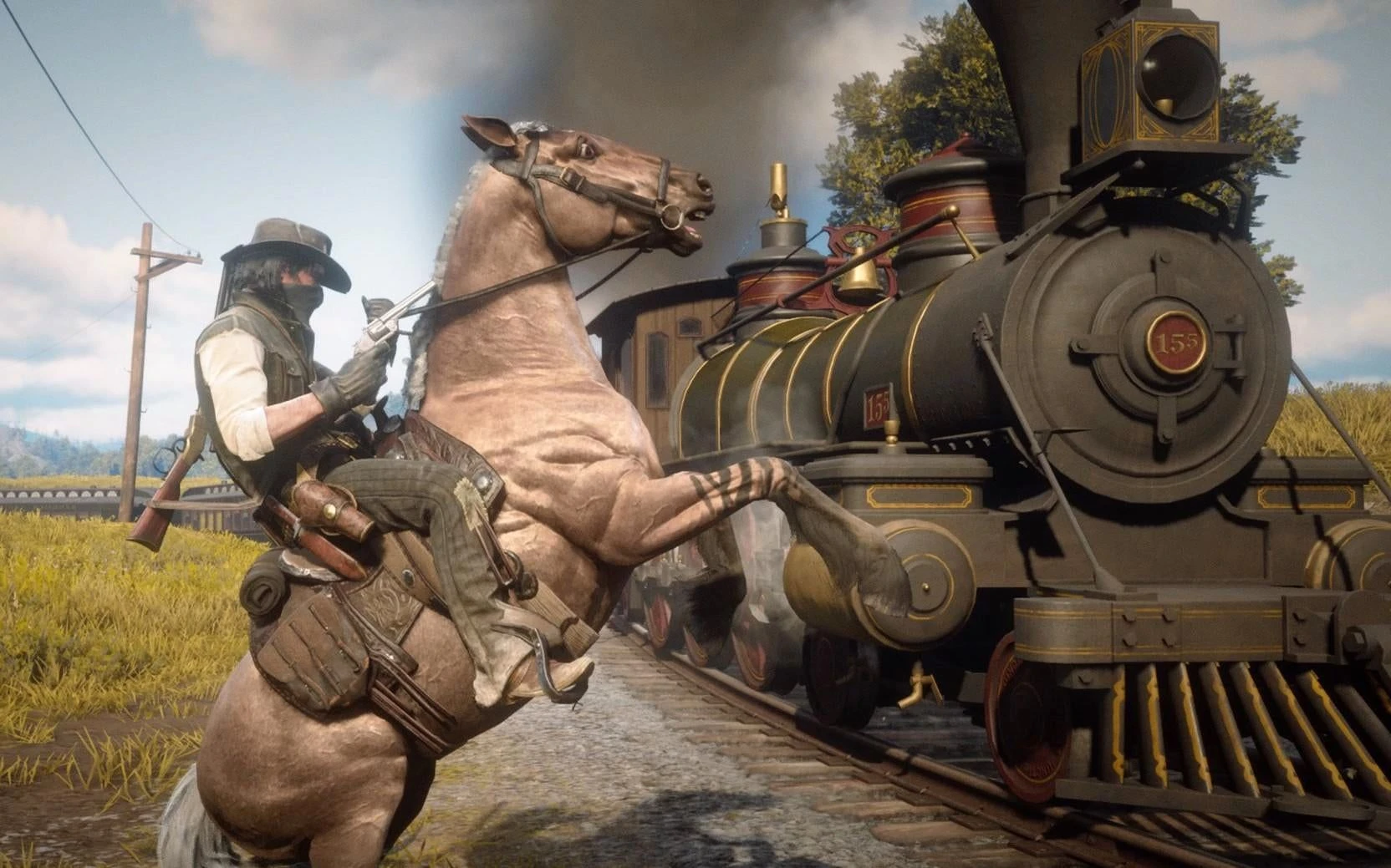 Игрок Red Dead Redemption 2 воссоздал рекламные изображения RDR1