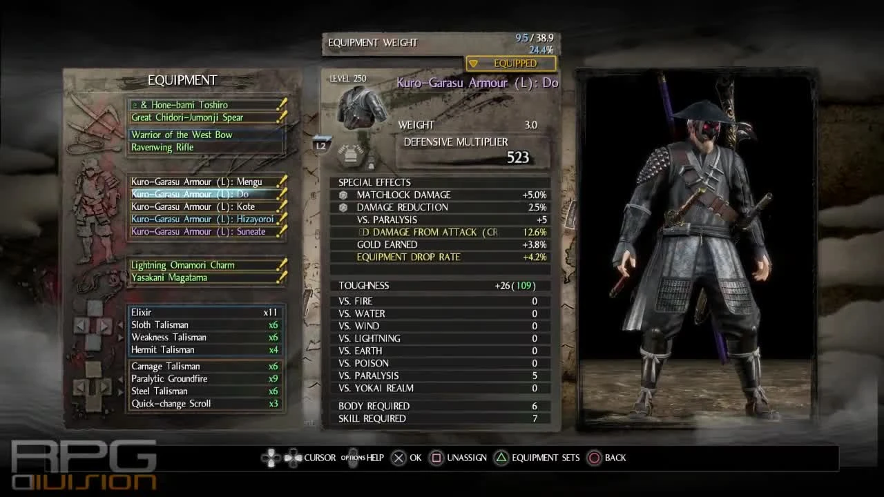 Nioh - Все сэты брони