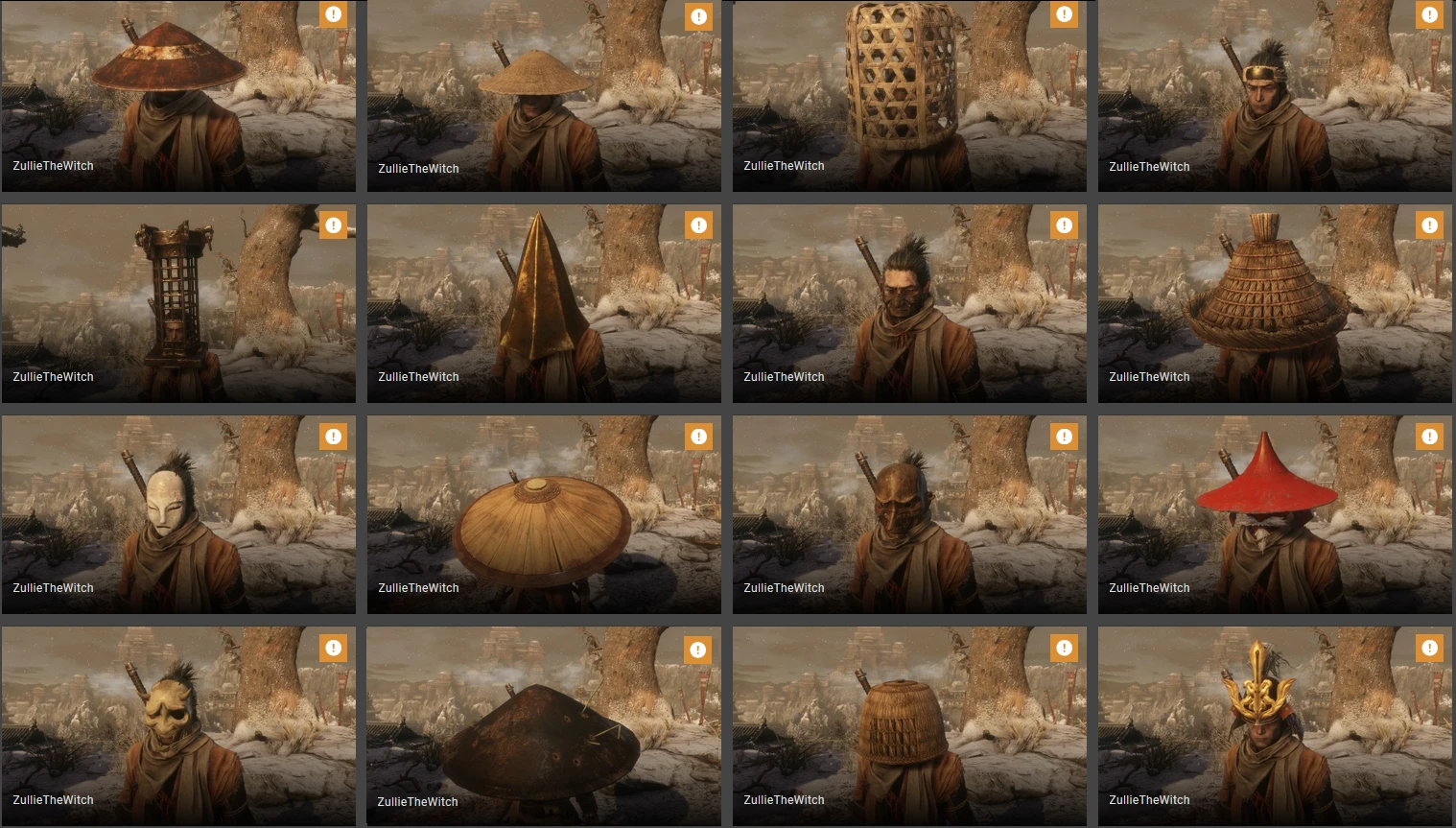 Sekiro: Shadows Die Twice "Набор головных уборов"