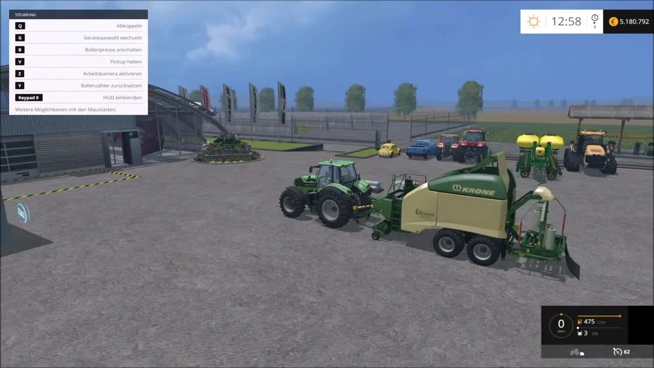 Видео обзор мода пресс-подборщика "Krone Ultima CF 155 XC" для игры Farming Simulator 15