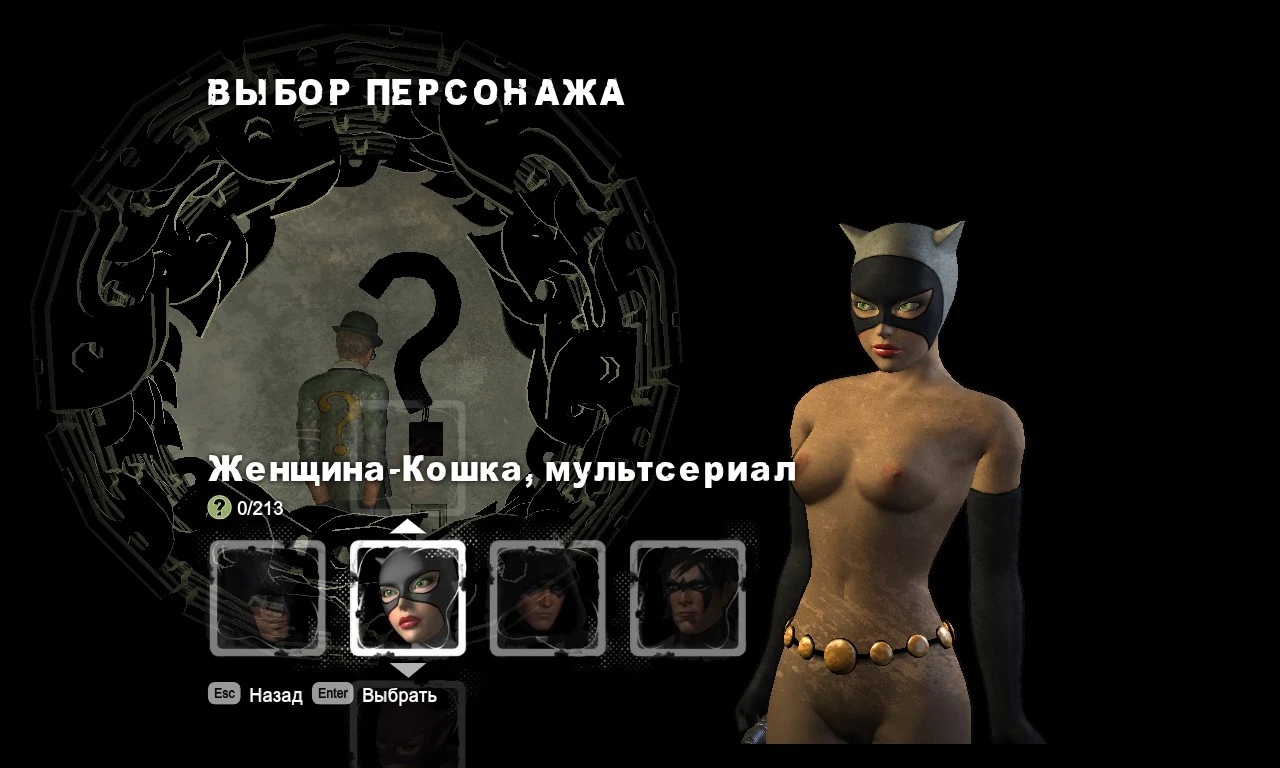 Batman: Arkham City "Голая Женщина-кошка - костюм Мультсериал"