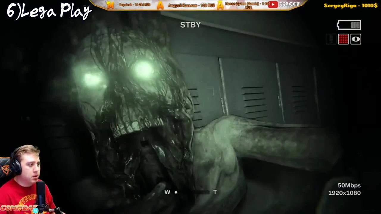 "Реакции Летсплейщиков" на Скример в Школе из Outlast 2