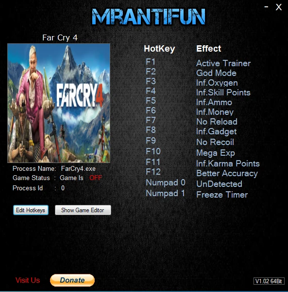 Far Cry 4: Трейнер/Trainer (+13) [1.10] {MrAntiFun}