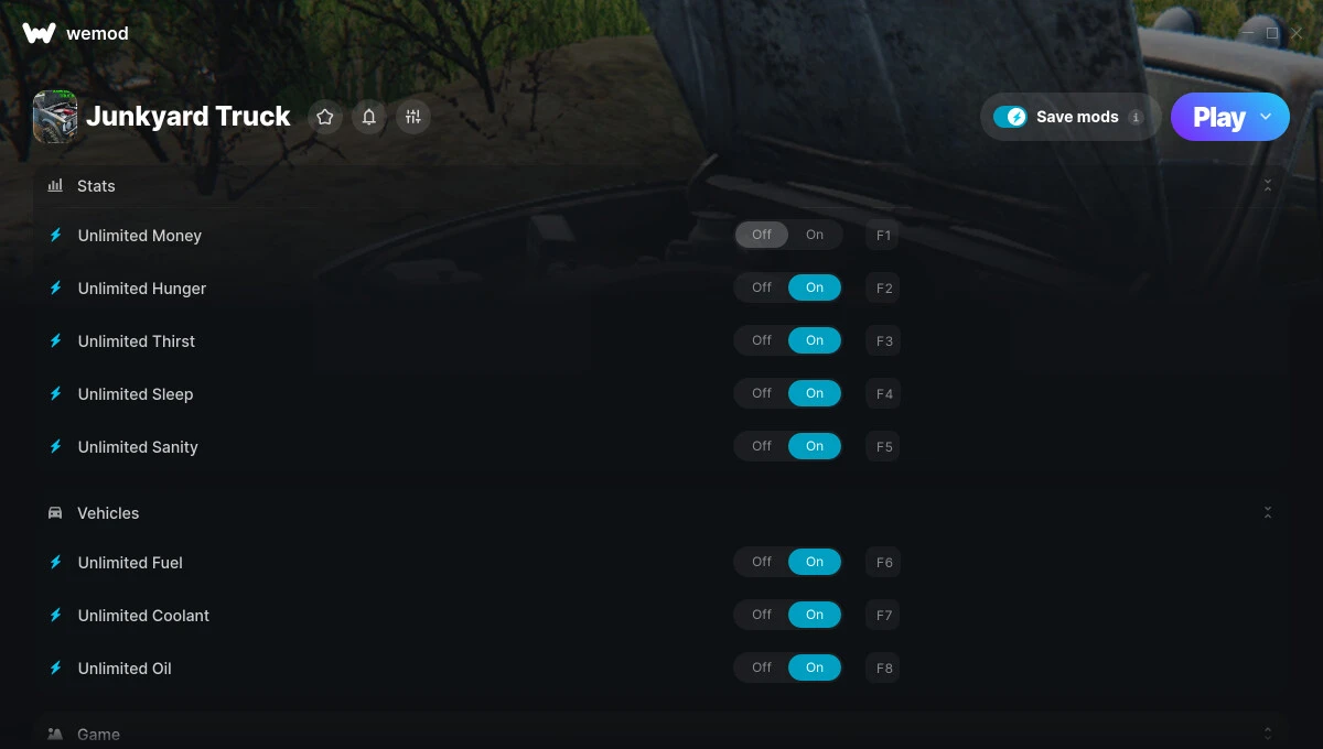 Junkyard Truck "Трейнер +10" [UPD: 27.06.2025] {ColonelRVH / WeMod}