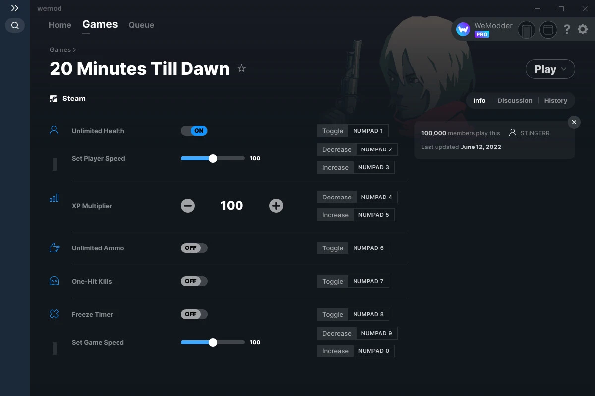 20 Minutes Till Dawn "Трейнер +7" [UPD: 13.06.2022] {STiNGERR / WeMod}