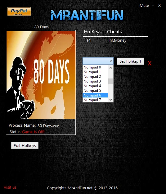 80 Days: Трейнер/Trainer (+1: Деньги / Money) [1.11g] {MrAntiFun}