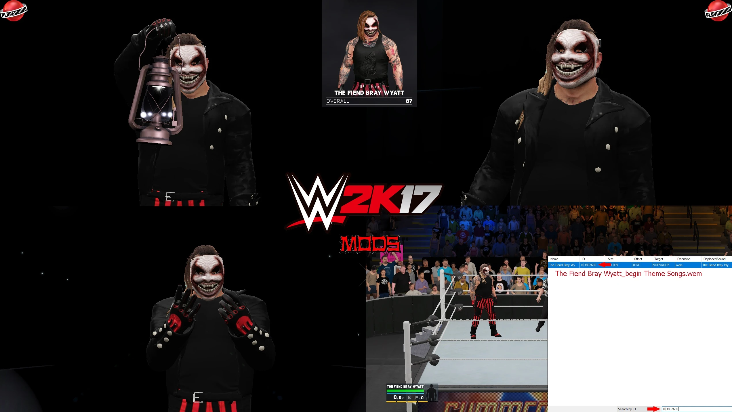 WWE 2K17 "The Fiend Bray Wyatt V6 WWE 2K19 Port MOD"