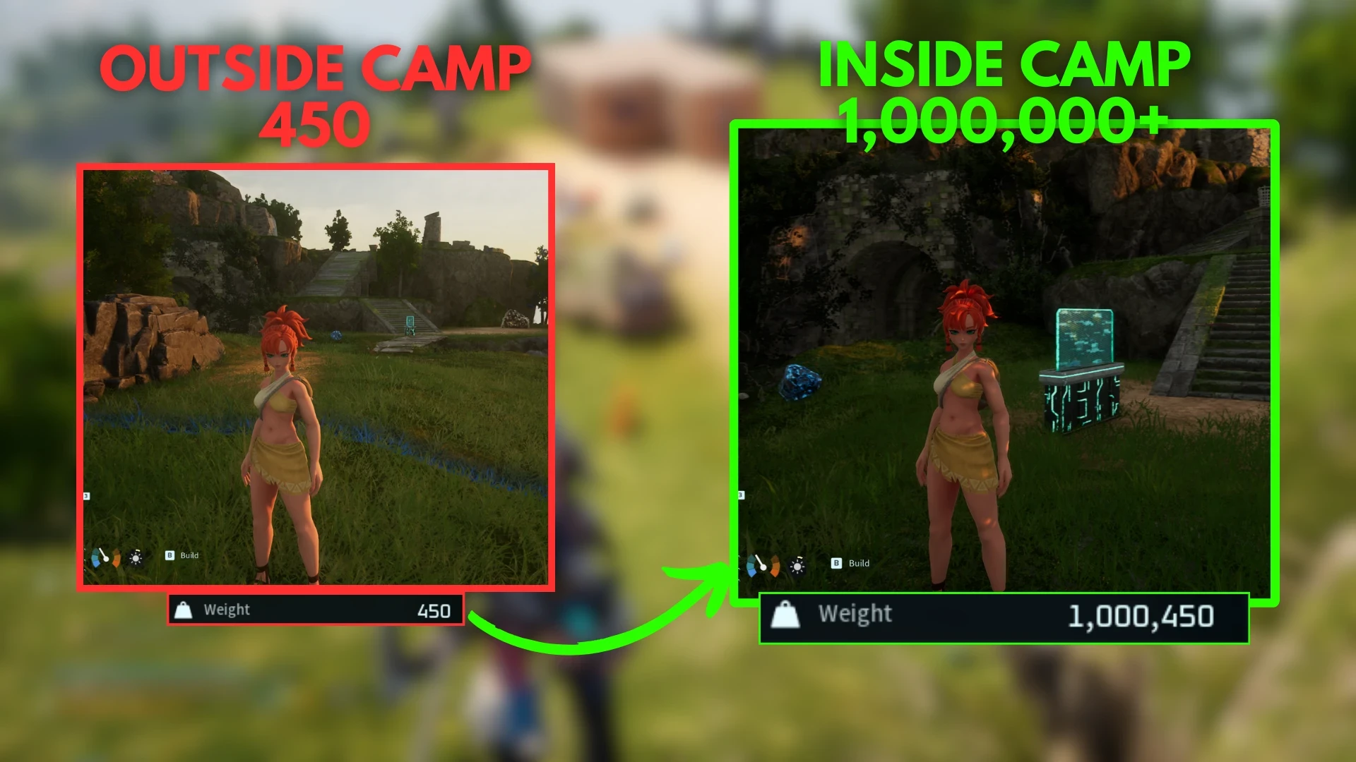 Palworld "Бесконечный вес в лагере" [1.8]