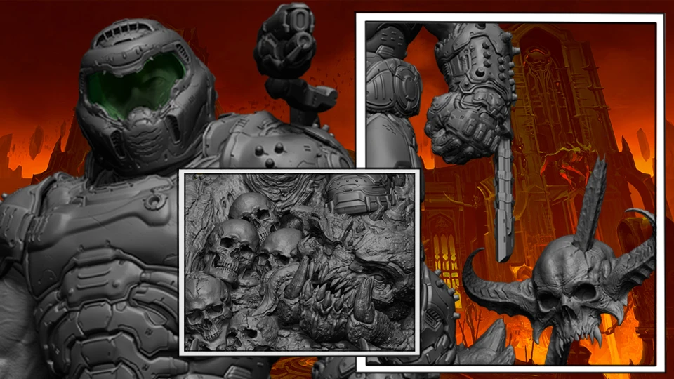 Эксклюзивная статуя Палача Рока из DOOM