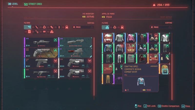 Cyberpunk 2077 "Фикс отсутствующих предметов у торговцев"