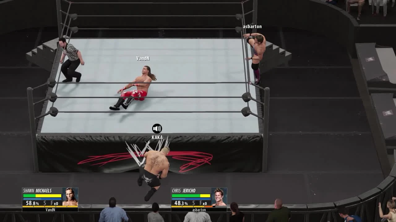 WWE 2K16 "Показательная "порка" - HBK VS Brock Lesnar VS Chris Jericho"
