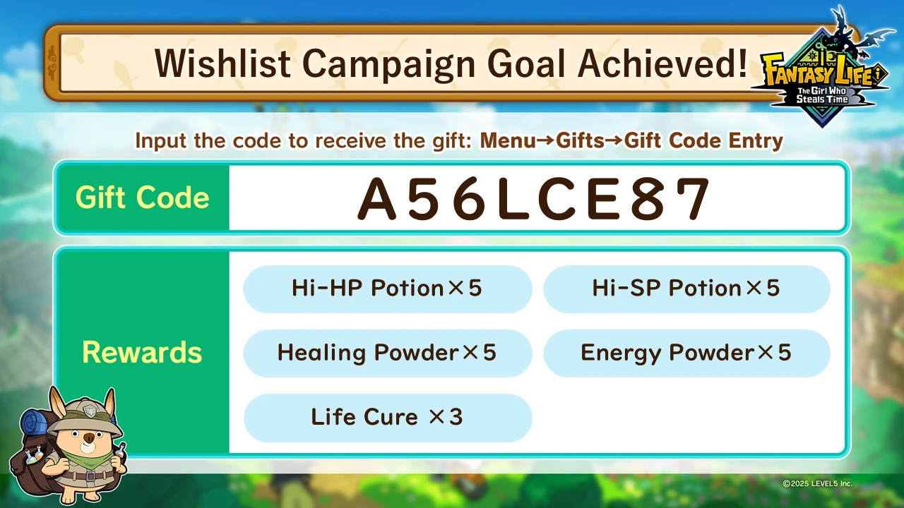 Все актуальные подарочные коды Fantasy Life i