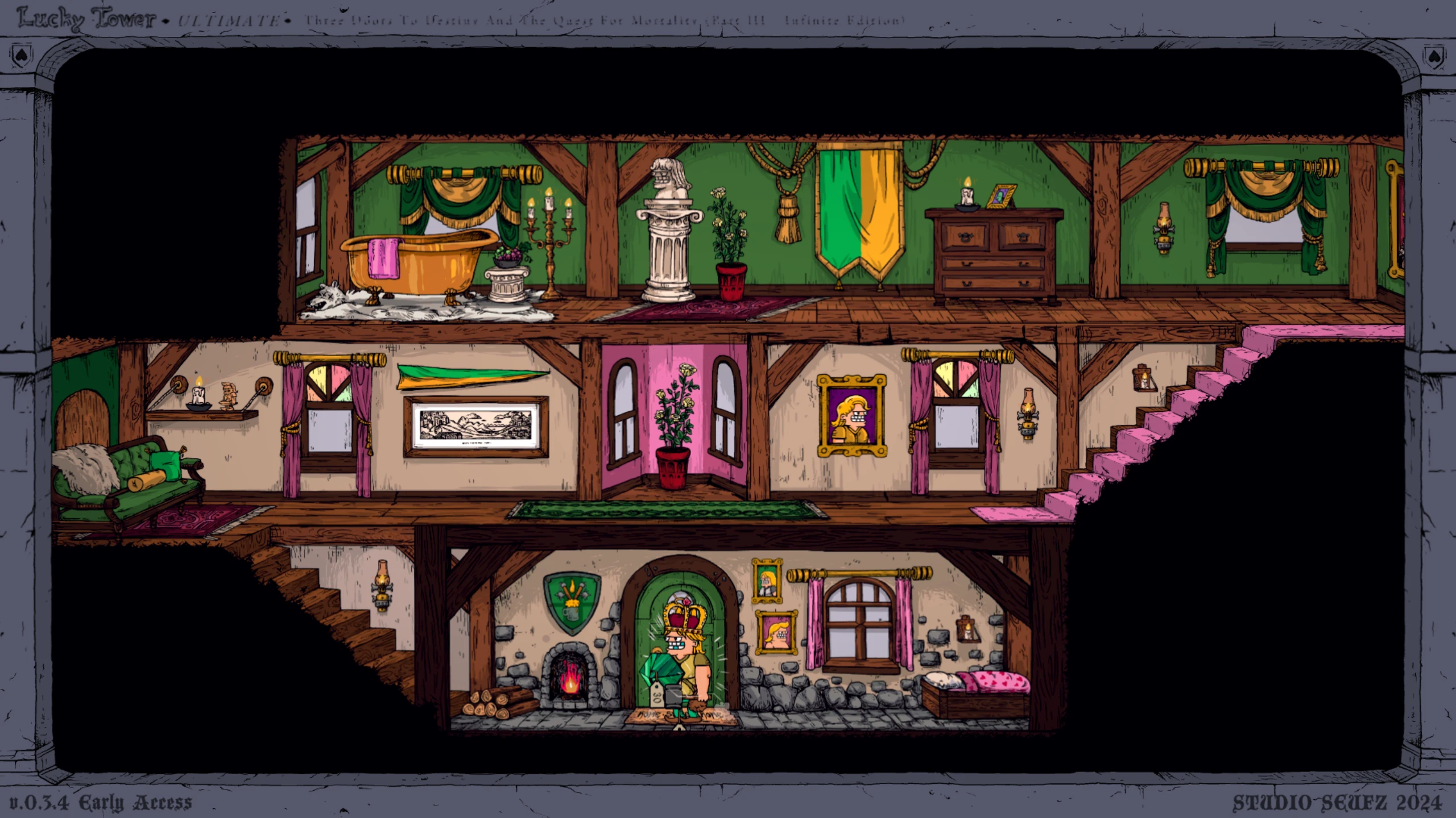 Lucky Tower Ultimate "Сохранение - золотая броня, корона, алмазные зубы и еще +8"