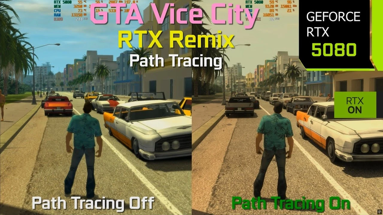 Моддер продемонстрировал трассировку пути в GTA: Vice City - The Nextgen Edition