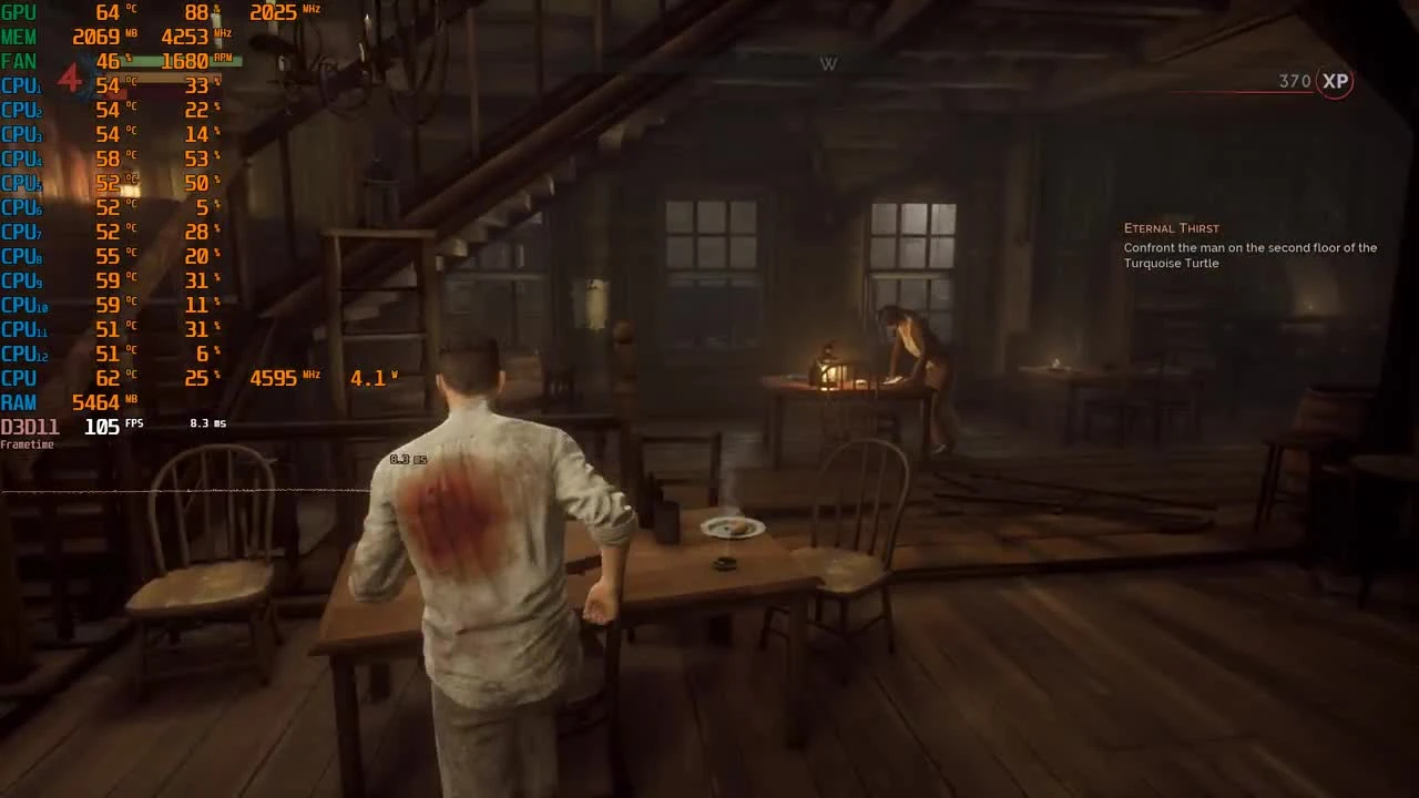 Vampyr i7 8700K 4600Mhz GTX 1070 Maxed Out Ultra Benchmark FPS TEST