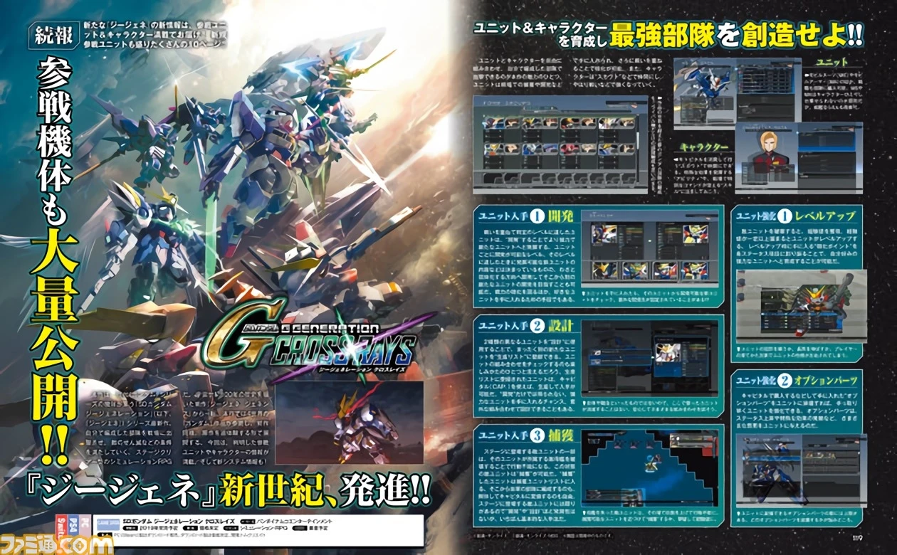 SD Gundam G Generation Cross Rays получила новые мобильный доспехи, персонажей и систему Ability GET
