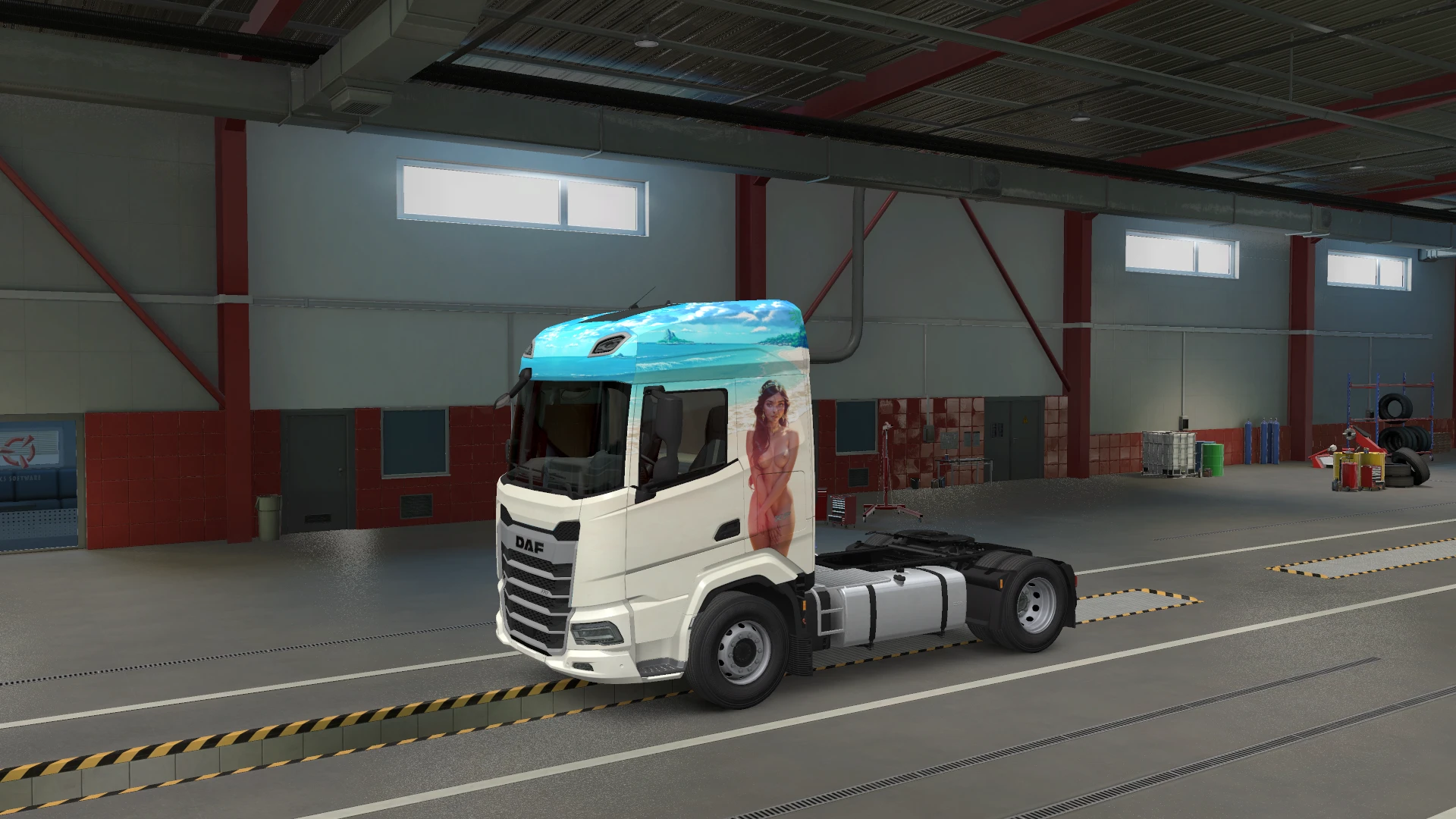 Euro Truck Simulator 2 "DAF 2021 скин райский пляж"