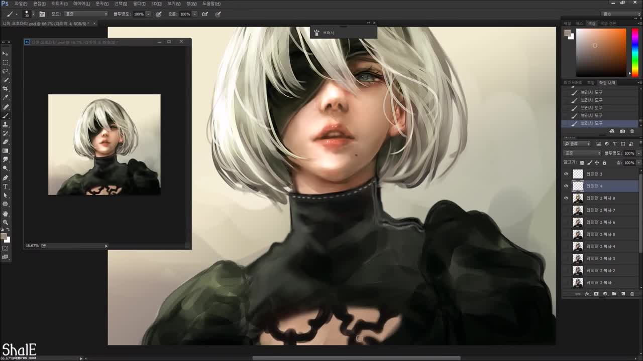 Nier - 2B speed painting