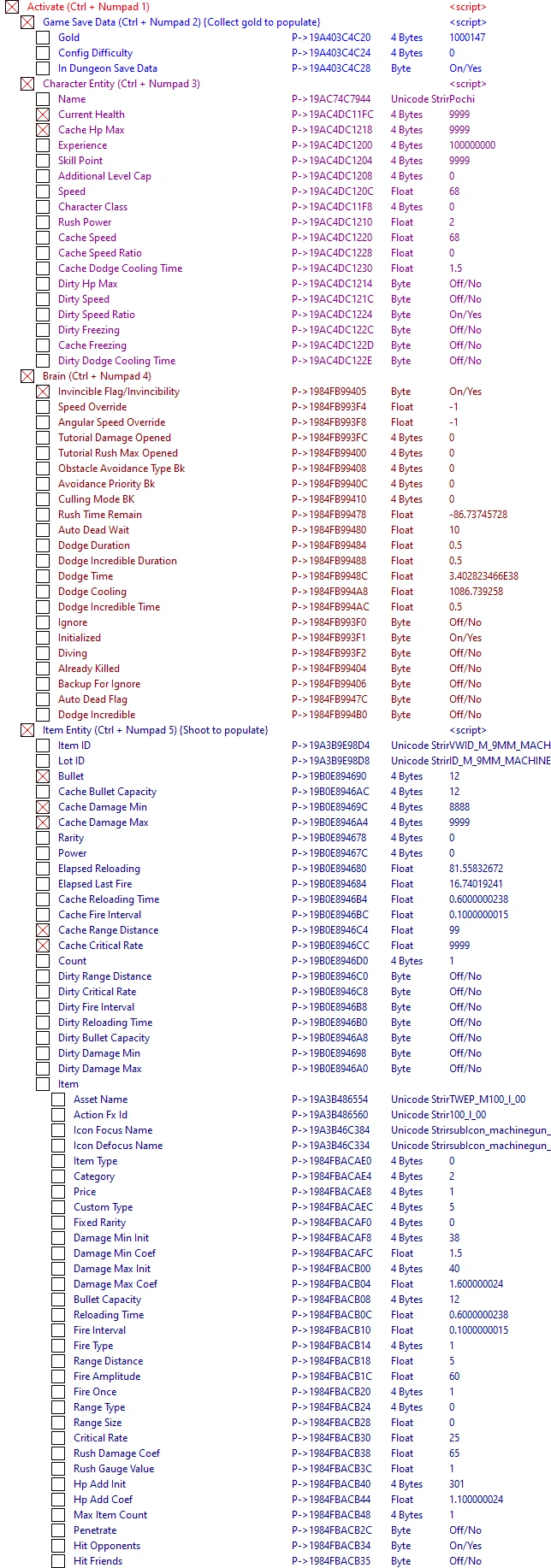Metal Dogs: Таблица для Cheat Engine [0.1.2] {ndck76}
