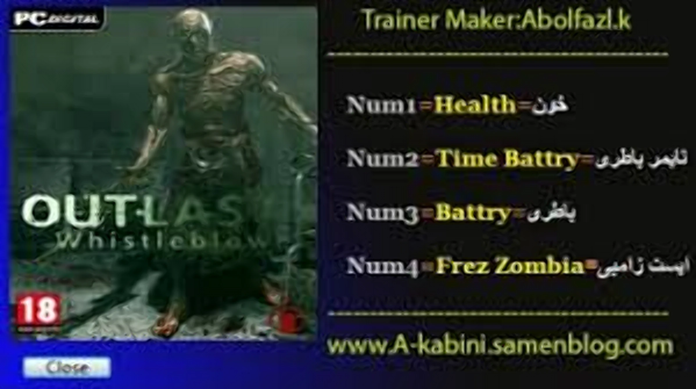 Outlast: Whistleblower: Трейнер/Trainer (+4) [1.0] {Abolfazl.k}